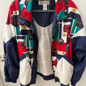 Vintage Westbound Sport Blue Funky Design Windbreaker Jacket